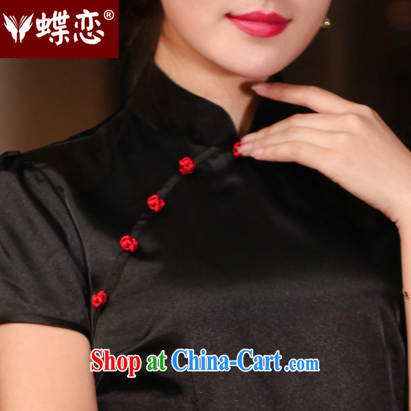 Butterfly Lovers spring 2015 the new National wind improved stylish dresses T-shirt China wind silk Chinese shirt female 51,208 figure XXL, Butterfly Lovers, shopping on the Internet