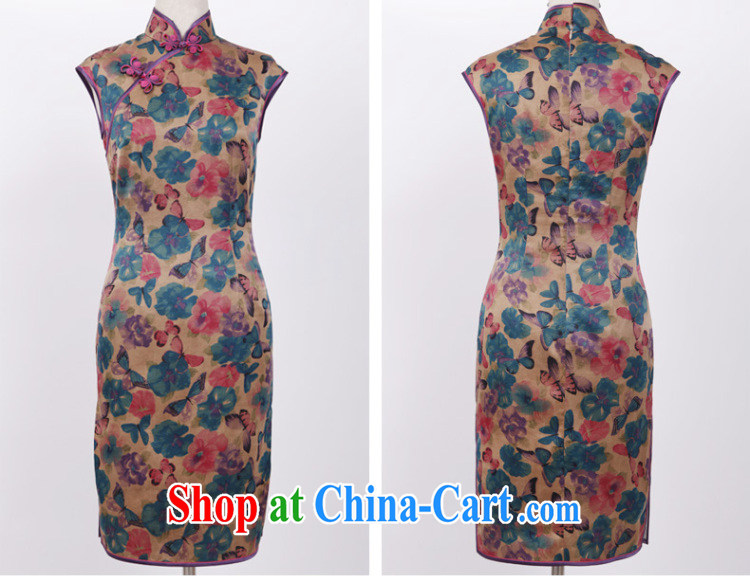 Butterfly Lovers 2015 spring new improved stylish Silk Cheongsam dress retro incense cloud yarn short cheongsam butterfly Blossoming Spring new pre-sale 20 days the XXL pictures, price, brand platters! Elections are good character, the national distribution, so why buy now enjoy more preferential! Health
