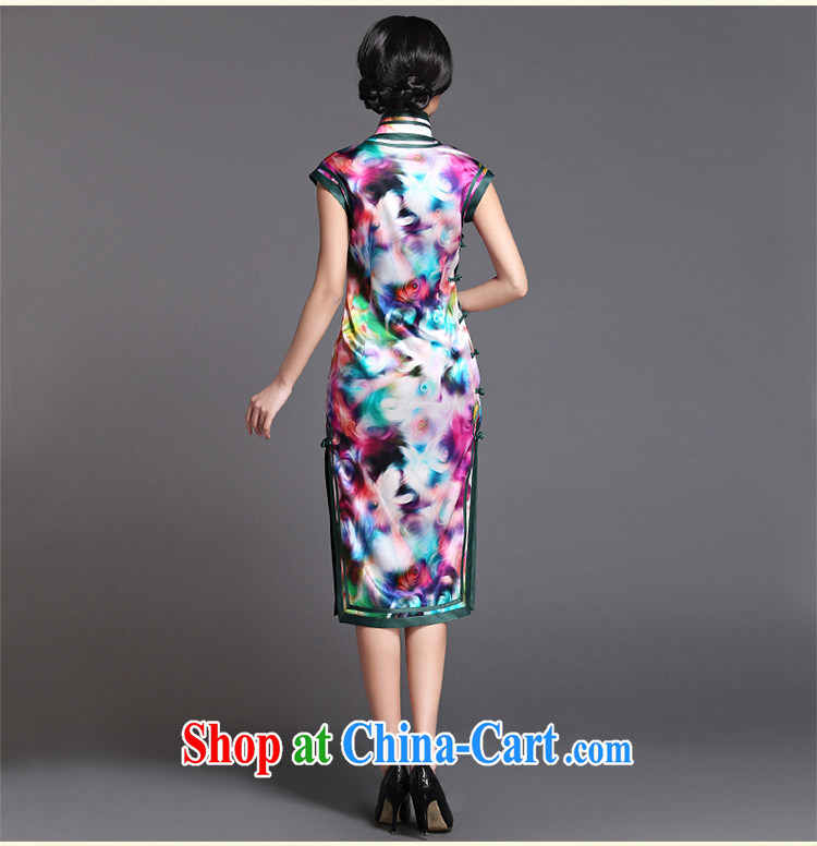 China classic spring and summer, long, heavy silk daily Chinese cheongsam dress antique Chinese improved cultivating Meiliu optical glass color XXXL pictures, price, brand platters! Elections are good character, the national distribution, so why buy now enjoy more preferential! Health