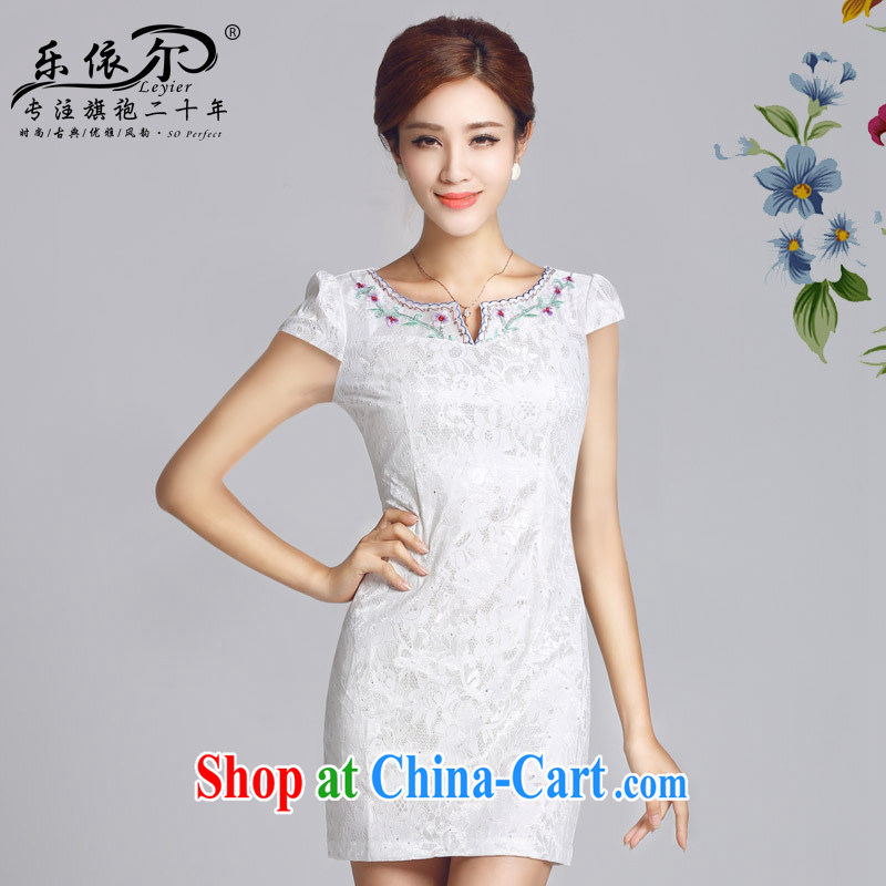 And, in accordance with antique improved lady dresses spring 2015 new embroidery flower cheongsam dress daily cultivating short cheongsam white XXL, health concerns (Rvie .), and shopping on the Internet