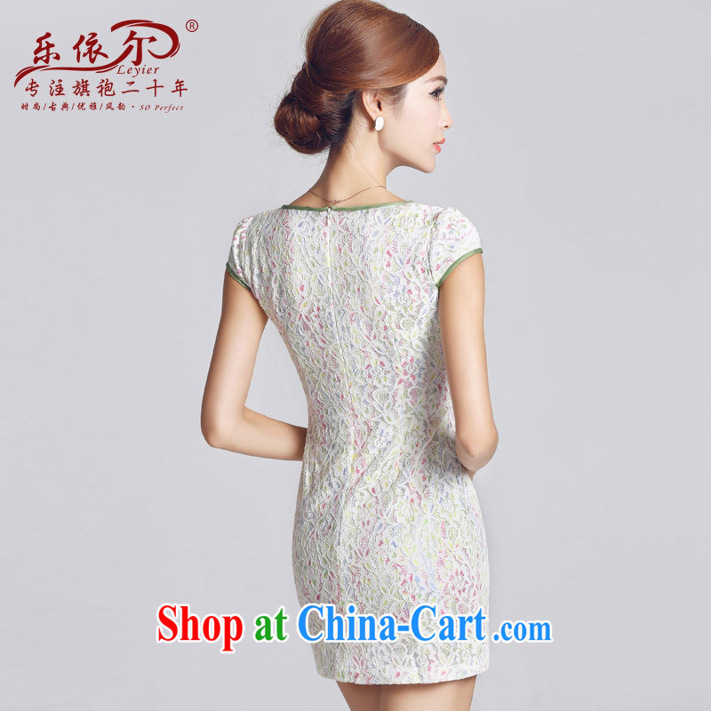And, in accordance with spring loaded new cheongsam lace-patterned improved short, female cheongsam dress daily lady 2015 white XXL, health concerns (Rvie .), and, on-line shopping