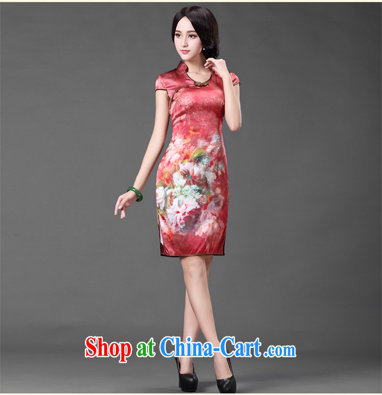 China classic 2015 spring and summer new daily heavy Silk Cheongsam dress upscale style retro beauty female fancy XXXL pictures, price, brand platters! Elections are good character, the national distribution, so why buy now enjoy more preferential! Health
