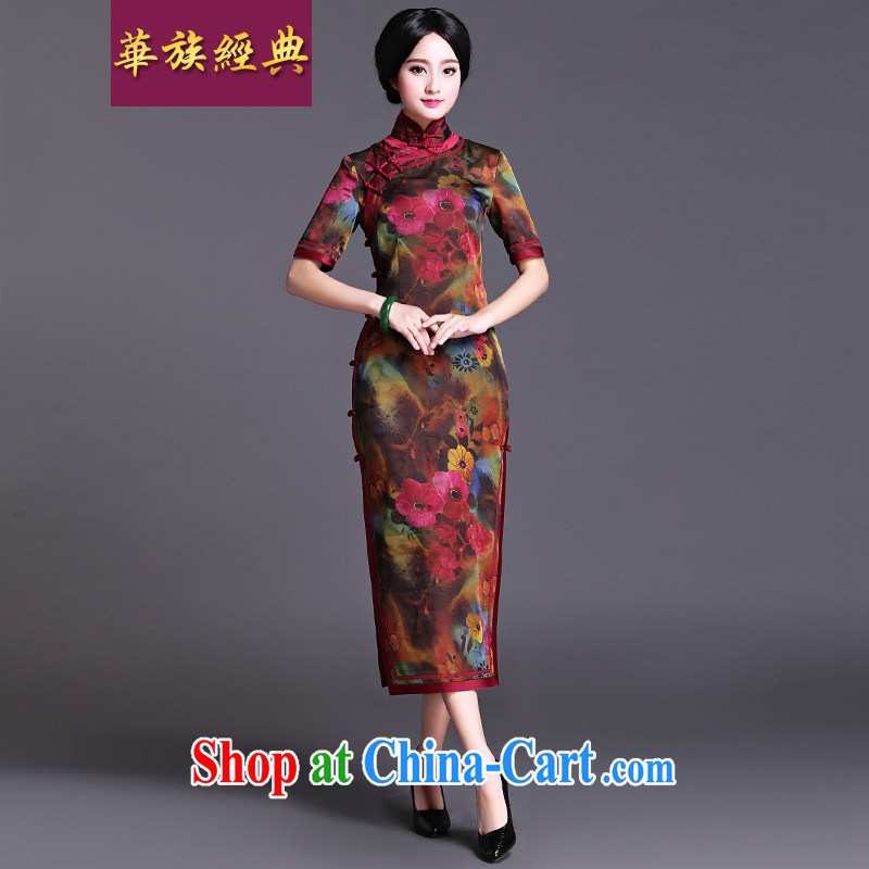 China classic 2015 spring and summer new neo-classical Chinese, long dresses dresses retro style improved extravagant XXXL