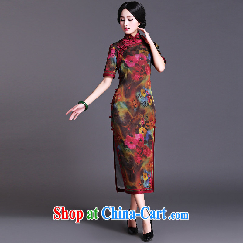 China classic 2015 spring and summer new neo-classical Chinese, long cheongsam dress retro fashion improved extravagant XXXL, China Classic (HUAZUJINGDIAN), online shopping