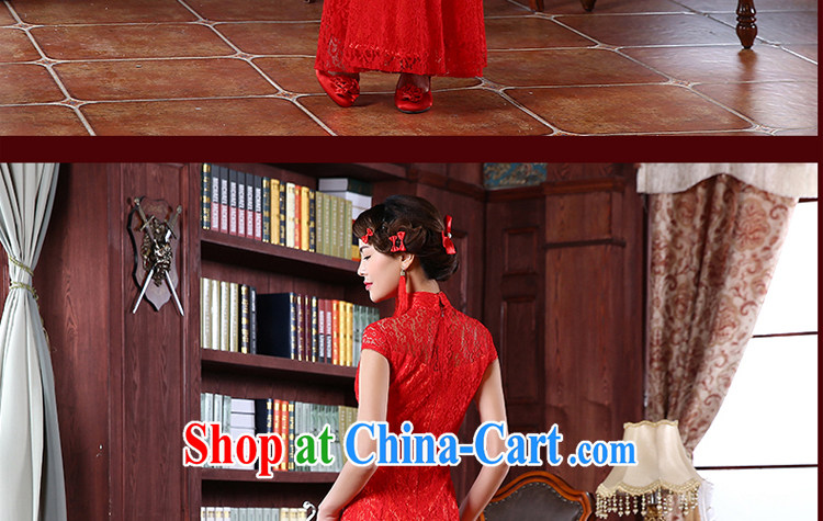 Honey, bride bridal gown dresses bows service 2015 new retro package shoulder-length, crowsfoot improved the code cheongsam dress Red Red XXXL pictures, price, brand platters! Elections are good character, the national distribution, so why buy now enjoy more preferential! Health