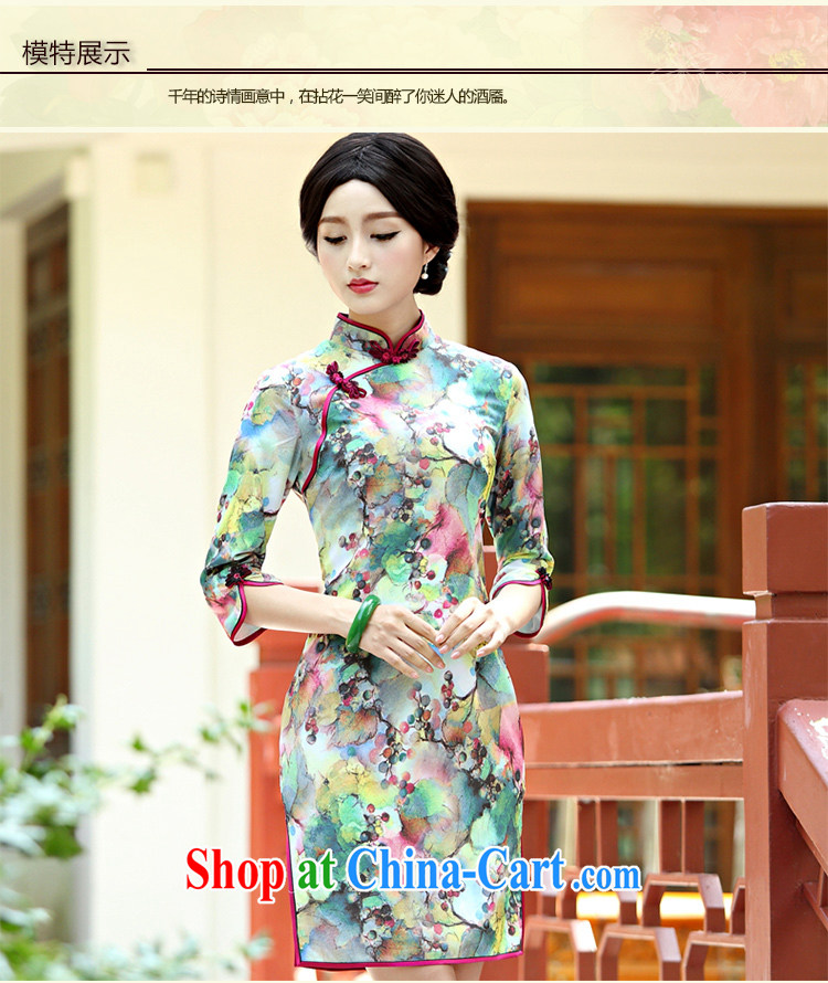 China classic 2015 new, improved daily, 7 cuff cheongsam dress Chinese Antique style spring red XXL pictures, price, brand platters! Elections are good character, the national distribution, so why buy now enjoy more preferential! Health