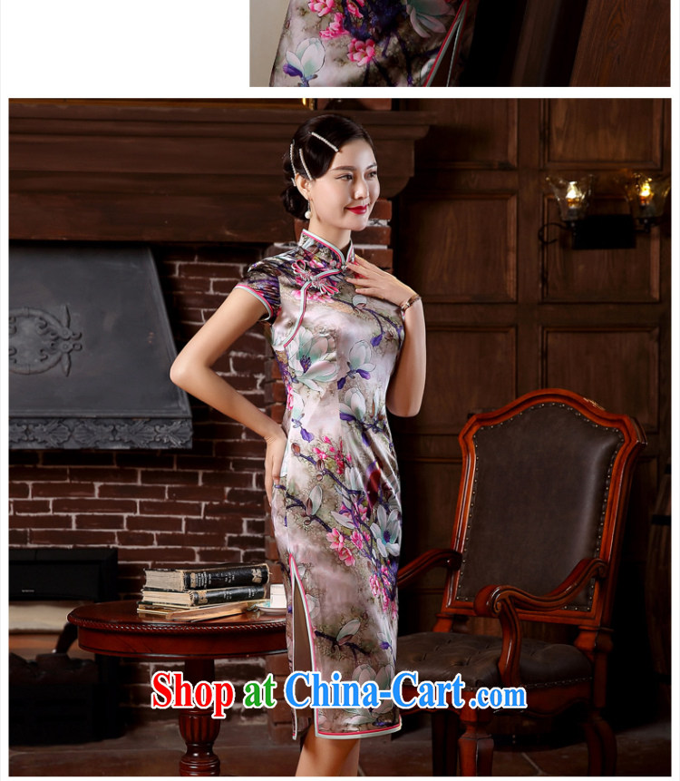 The CYD HO Kwun Tong' is, Shanghai Silk King fabric fashion cheongsam dress 2015 spring and summer new retro style high-end goods QD 5111 fancy XXL pictures, price, brand platters! Elections are good character, the national distribution, so why buy now enjoy more preferential! Health