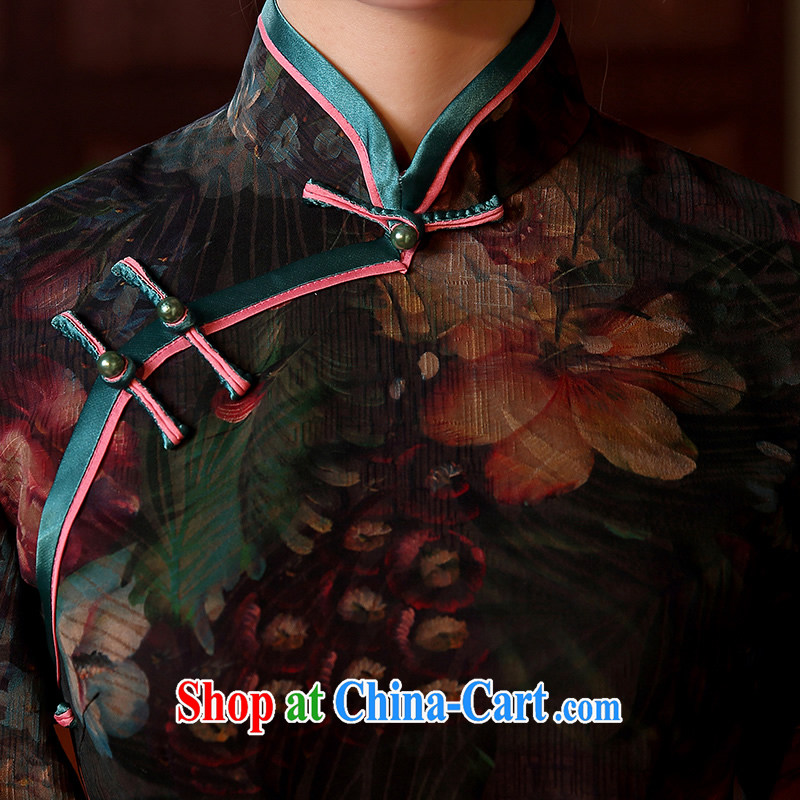 The CYD HO Kwun Tong' spend Yue silk incense cloud yarn 2015 spring and summer new retro cuff in high-end goods QZ 5112 L suit, Sau looked Tang, shopping on the Internet