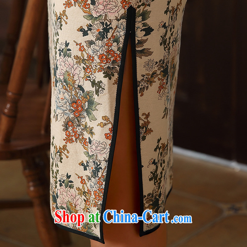 The CYD HO Kwun Tong' flowers, summer 2015 the new improved cotton the cheongsam small floral retro dresses QD 5131 M suit, Sau looked Tang, shopping on the Internet