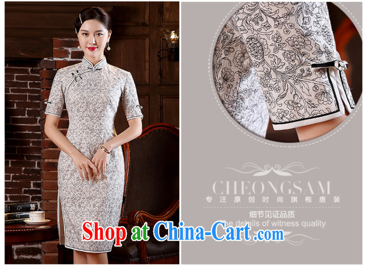 The CYD HO Kwun Tong' mini-yee quality cotton in Yau Ma Tei outfit cuff 2015 improved Stylish spring and summer New Style cheongsam dress QD 5107 fancy M pictures, price, brand platters! Elections are good character, the national distribution, so why buy now enjoy more preferential! Health