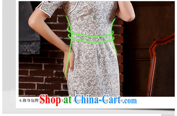 The CYD HO Kwun Tong' mini-yee quality cotton in Yau Ma Tei outfit cuff 2015 improved Stylish spring and summer New Style cheongsam dress QD 5107 fancy M pictures, price, brand platters! Elections are good character, the national distribution, so why buy now enjoy more preferential! Health