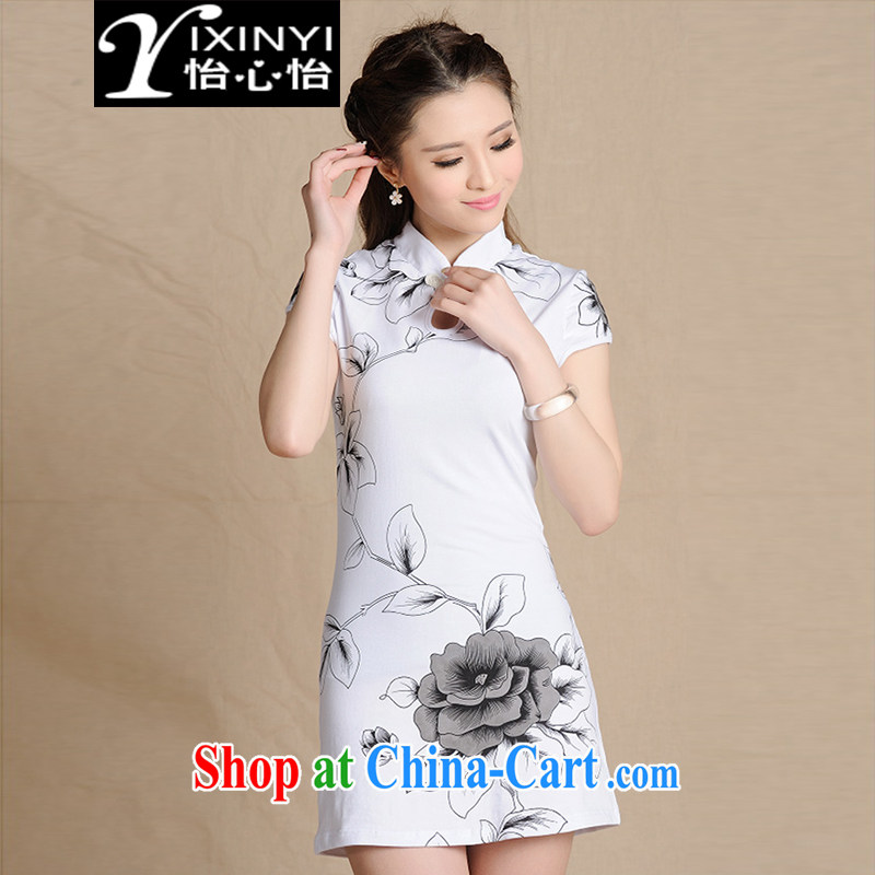 Yi Hsin Yi 2015 summer new Ethnic Wind painting replica beauty dresses female white M, Selina Chow and Chow (YIXINYI), online shopping