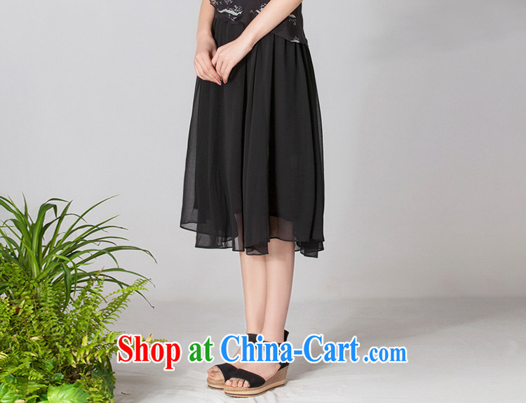 Diane Ying 2015 spring and summer clothes new, long, short-sleeved, dos Santos for Silk Cheongsam PAE 1146 black M pictures, price, brand platters! Elections are good character, the national distribution, so why buy now enjoy more preferential! Health