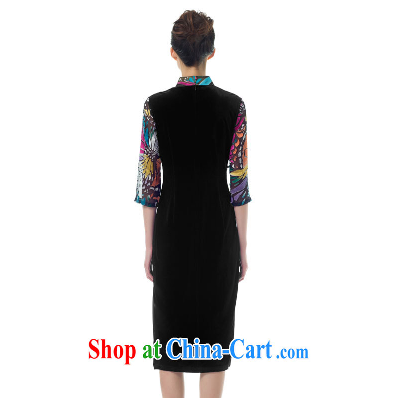 Wood is really the Chinese women spring 2015 New Products butterfly flower stitching embroidery cheongsam dress high-end dress 42,939 17 light purple M, wood really has, online shopping