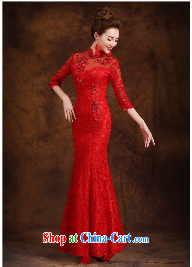 married love toast Service Bridal Fashion 2015 new long-sleeved wedding dresses winter clothes at Merlion dress long red winter female Red XXL pictures, price, brand platters! Elections are good character, the national distribution, so why buy now enjoy more preferential! Health