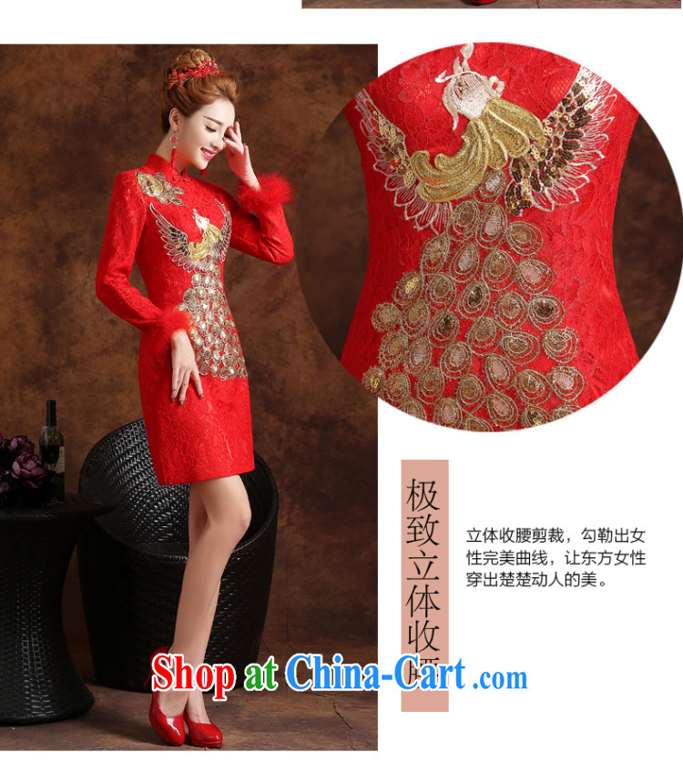 Marriage and love dresses bows Service Bridal Fashion 2015 new autumn and winter red short-sleeved, the gross marriage dress female Red XXL pictures, price, brand platters! Elections are good character, the national distribution, so why buy now enjoy more preferential! Health