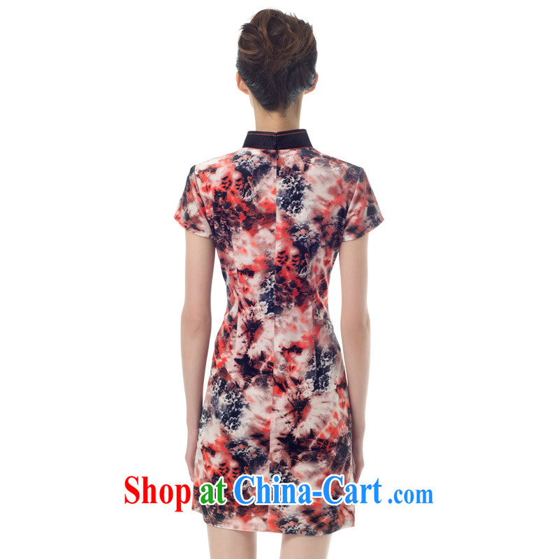Wood is really the Chinese Tang replace 2015 spring new, improved cheongsam stylish beauty dresses 43,031 12 deep yellow XXL (A), wood really has, shopping on the Internet