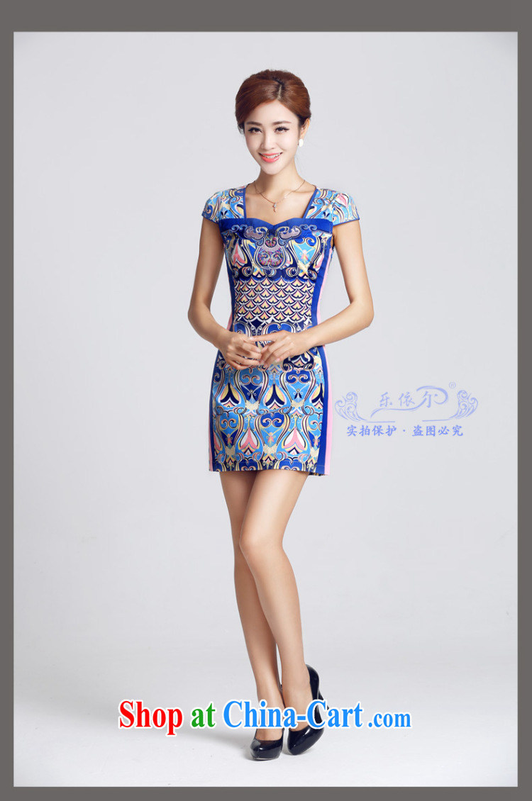 And, in accordance with antique Ethnic Wind blue and white porcelain pattern short dresses 2015 new spring day, Mrs girl cheongsam dress female LYE 33,301 blue XXL pictures, price, brand platters! Elections are good character, the national distribution, so why buy now enjoy more preferential! Health