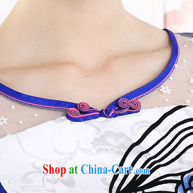 And, in accordance with 2015 new dresses beauty graphics thin daily short-sleeved girl cheongsam dress improved retro the drill spring LYE 66,602 blue XXL, and, in accordance with (leyier), online shopping