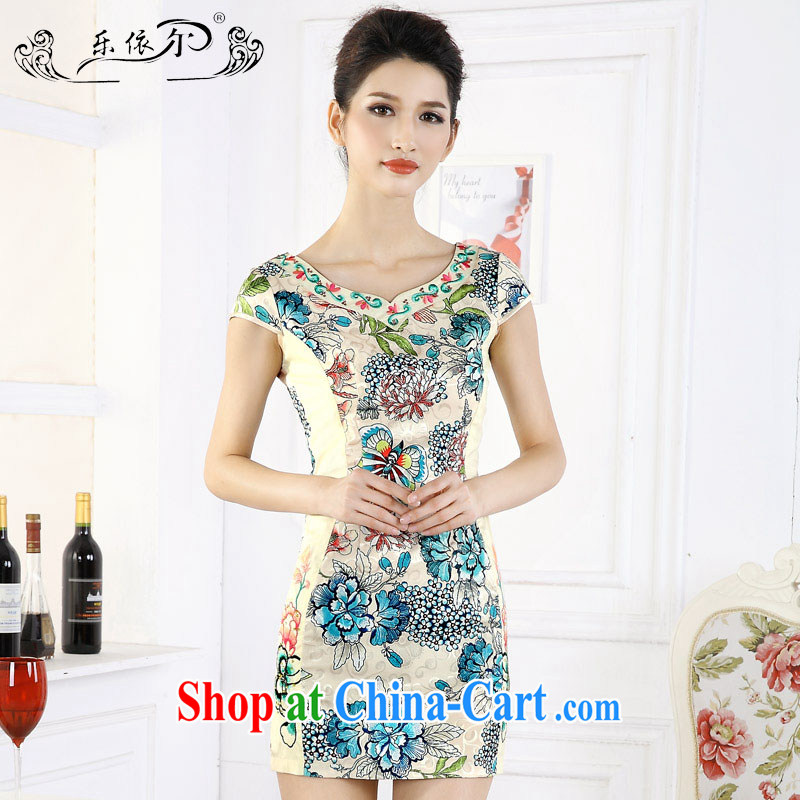 And, according to 2015 spring new short cheongsam dress girls retro stamp improved embroidery flower girl dresses daily LYE 66,610 green XXL, in accordance with (leyier), online shopping
