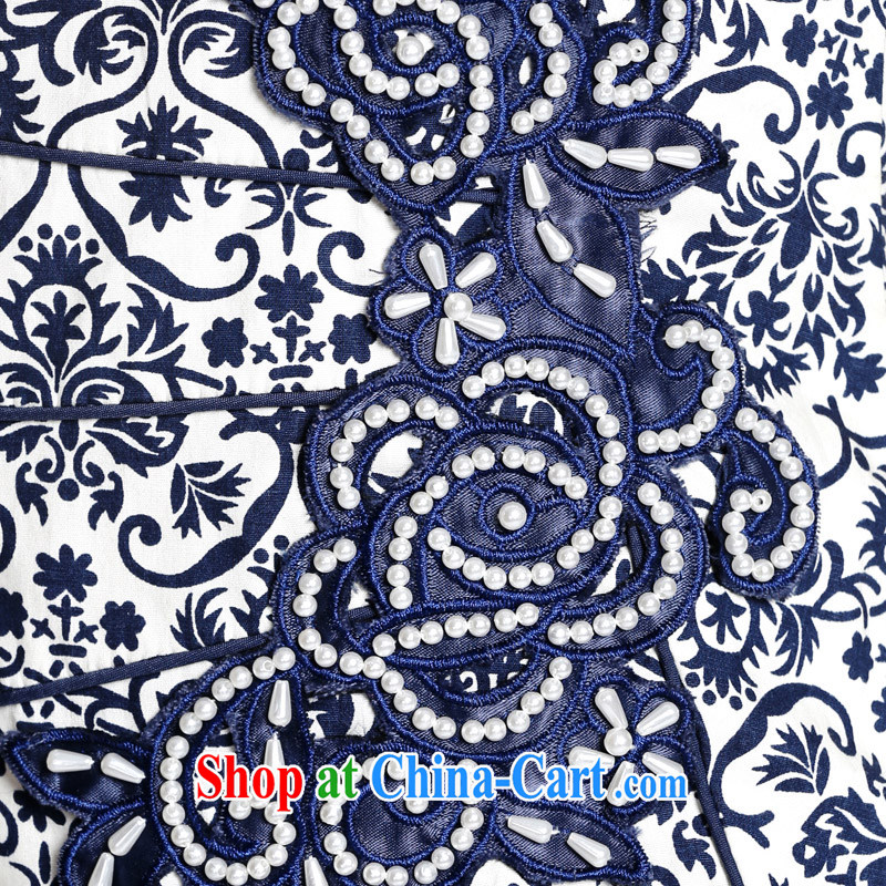 And, in accordance with spring loaded new outfit blue and white porcelain antique Ethnic Wind improved cheongsam dress daily retro LYE 66,615 blue and white porcelain L, in accordance with (leyier), shopping on the Internet