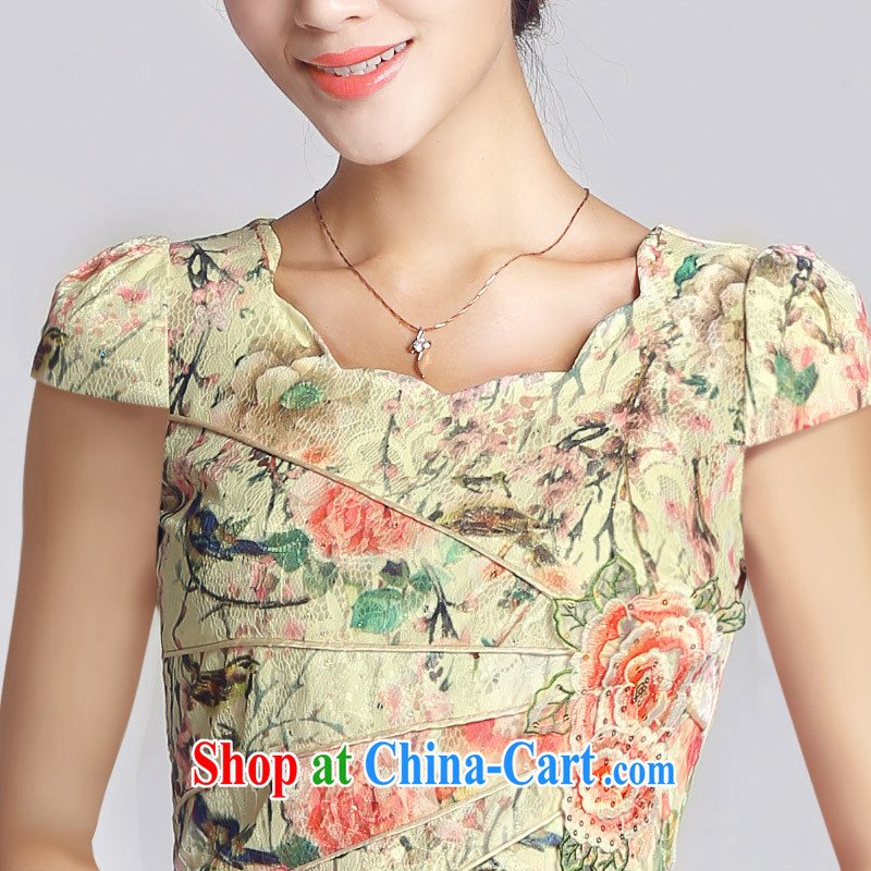 And, in accordance with 2015 new improved lady dresses retro embroidery take short cheongsam dress daily video thin package and LYE 66,621 pink XXL and, in accordance with (leyier), and, on-line shopping
