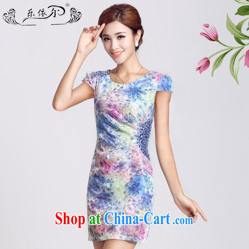 And, in accordance with spring loaded short-sleeved improved retro dresses dresses beauty package and daily lady short cheongsam LYE 66,622 red XXL, in accordance with (leyier), online shopping