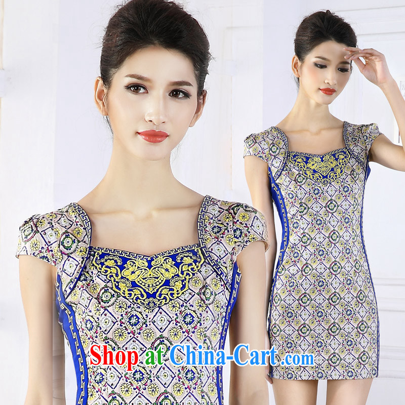 And, in accordance with antique Ethnic Wind girl cheongsam improved embroidery take short cheongsam dress classic lady graphics thin spring 66,639 LYE XXL suit, and, in accordance with (leyier), online shopping
