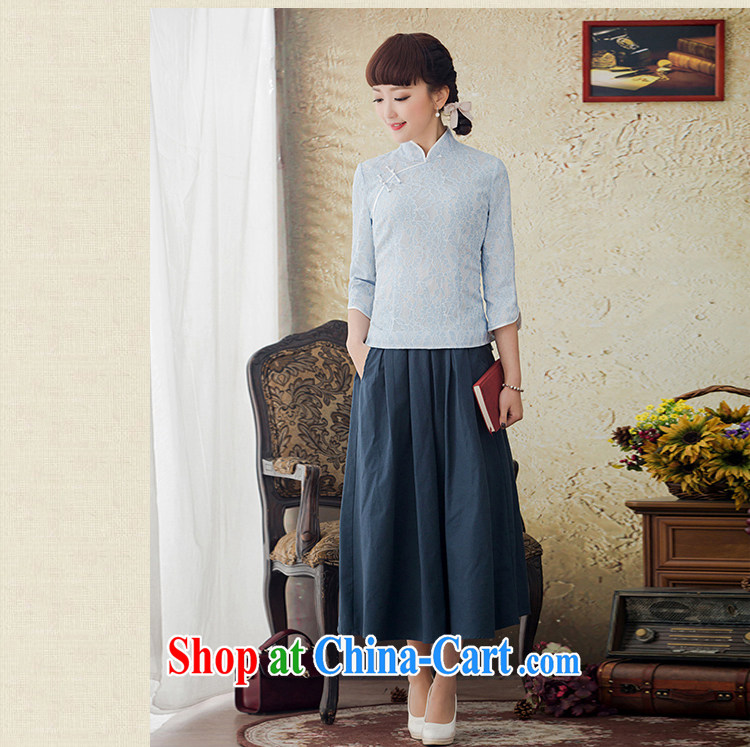 once and for all and early fatally jealous see 7 sub-cuff Tang fitted lace ethnic wind women 2015 new spring and summer retro dresses T-shirt blue 24 April the future library XL pictures, price, brand platters! Elections are good character, the national distribution, so why buy now enjoy more preferential! Health