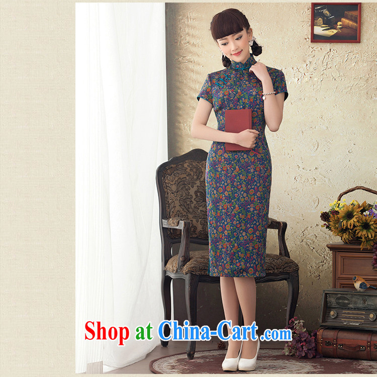 once and for all, fatally jealous Hin silk long cheongsam dress improved 2015 spring and summer with new stylish cheongsam dress retro blue 4.16 the library L pictures, price, brand platters! Elections are good character, the national distribution, so why buy now enjoy more preferential! Health