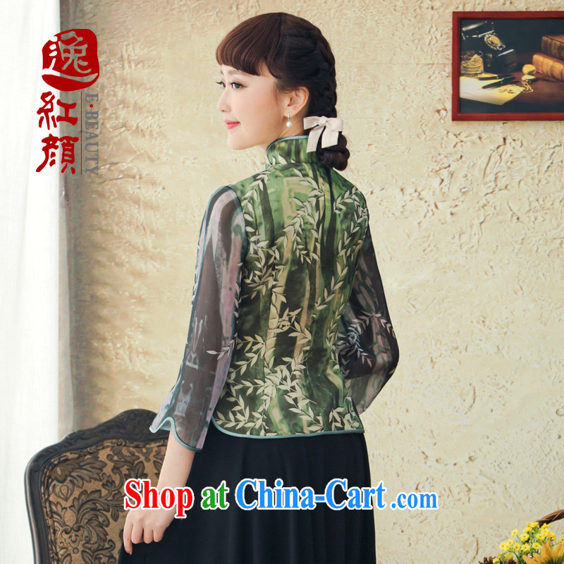 once and for all and listen fatally jealous bamboo 2015 spring and summer with new retro 7 cuff Chinese nation, Ms. wind improved cheongsam T-shirt white 2XL April 17 future library, fatally jealous once and for all, and shopping on the Internet