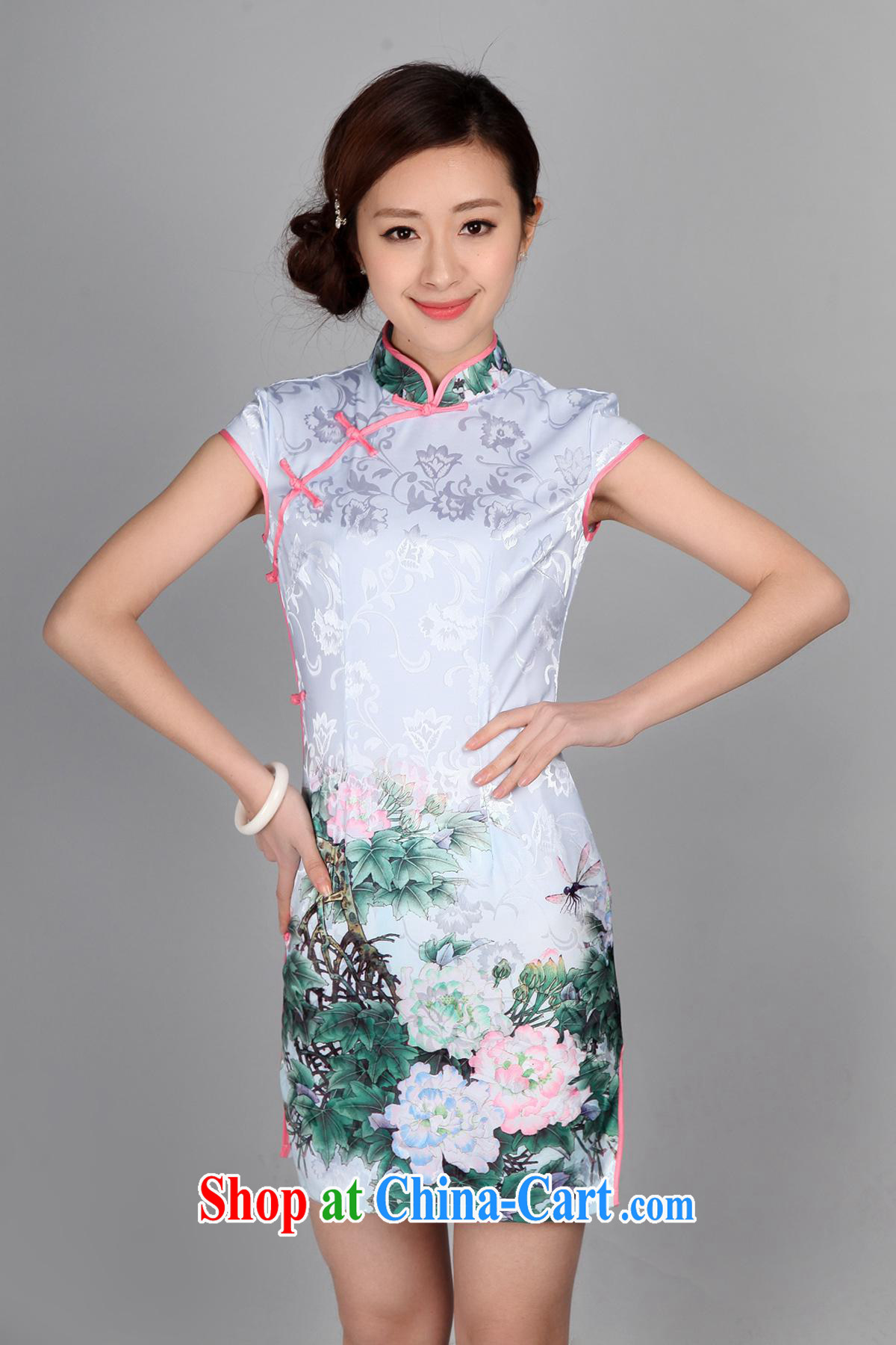 Wholesale new, improved day-short, Retro cheongsam dress jacquard cotton stamp beauty and elegant low-power's THM 0009 XXL pictures, price, brand platters! Elections are good character, the national distribution, so why buy now enjoy more preferential! Health