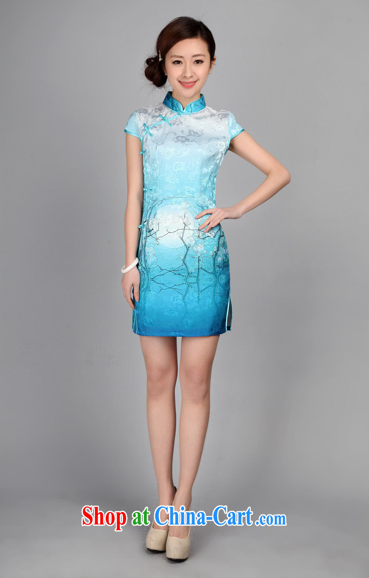 Wholesale new, improved day-short, Retro cheongsam dress jacquard cotton stamp beauty and elegant low-power's THM 0008 XXL pictures, price, brand platters! Elections are good character, the national distribution, so why buy now enjoy more preferential! Health