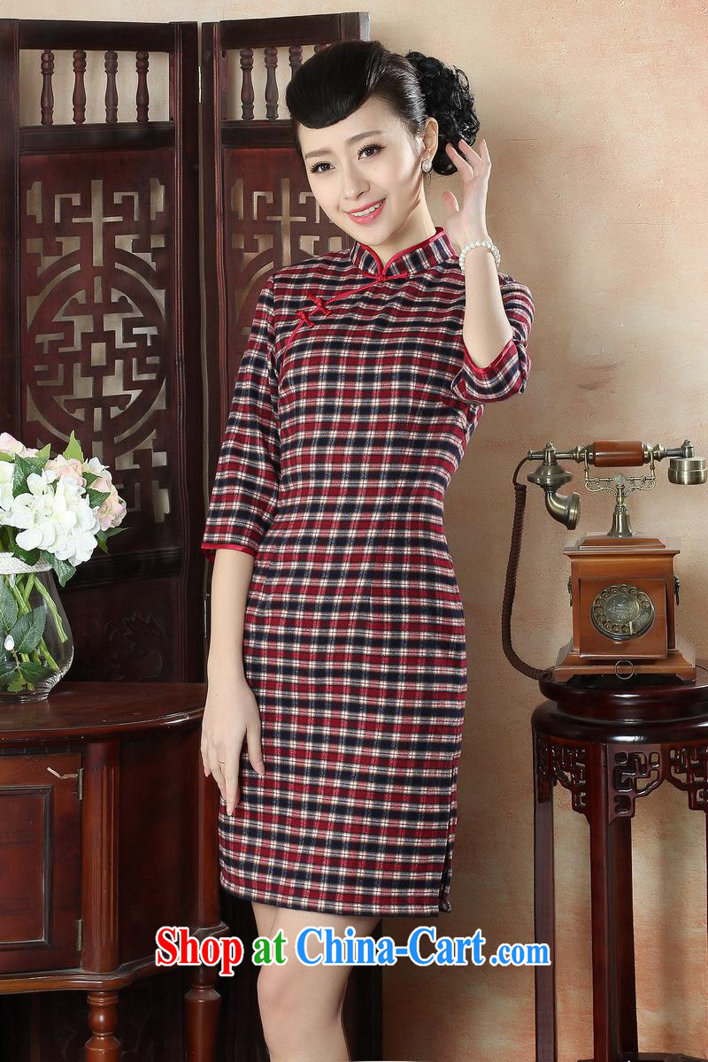 New winter improved dresses beauty and stylish cotton the cheongsam dress retro elegance of Korea tartan dresses GZZX 0006 XXL pictures, price, brand platters! Elections are good character, the national distribution, so why buy now enjoy more preferential! Health