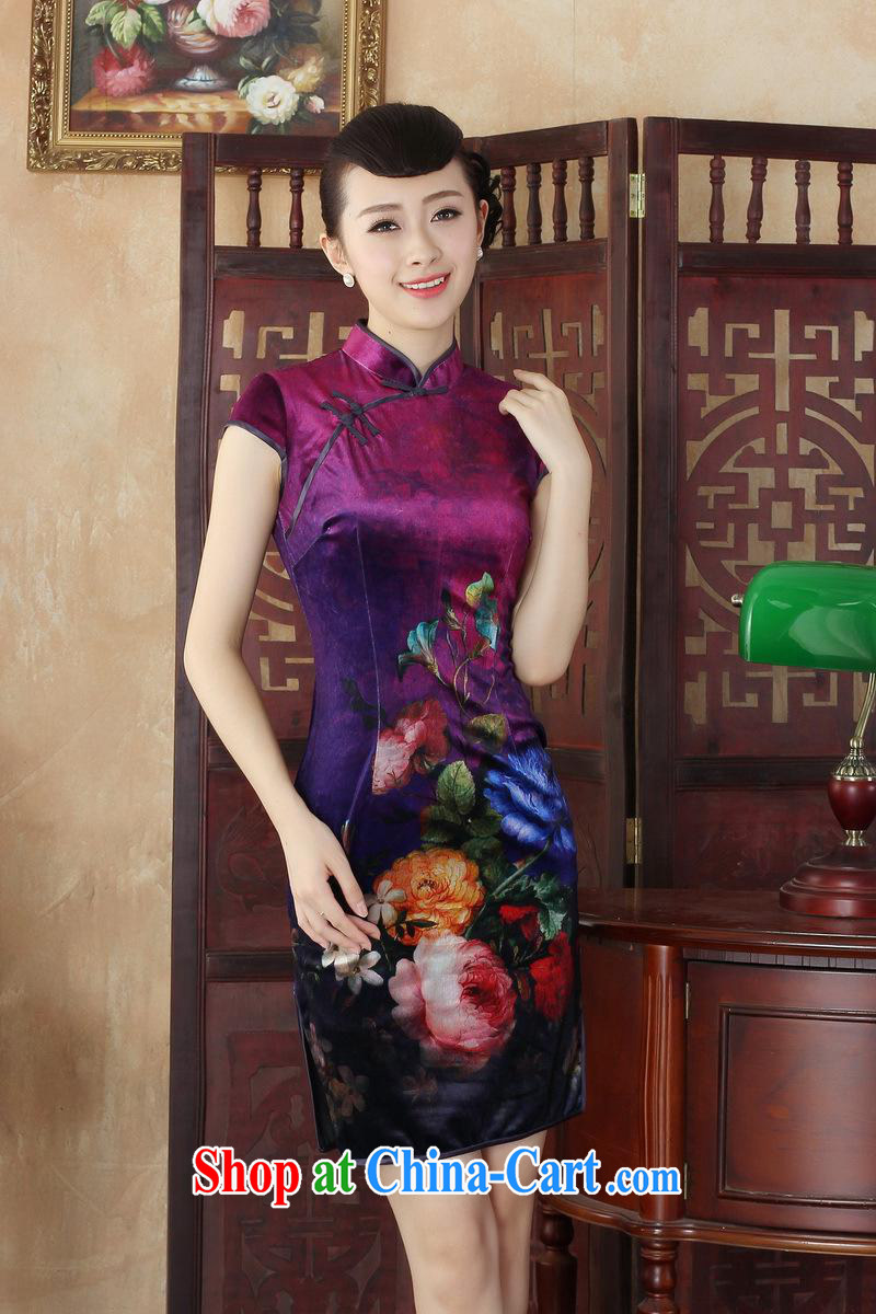 Wholesale everyday dresses 2014 new retro upscale gold velour improved and stylish dresses beauty Tang is short, 0002 SRDX XXL pictures, price, brand platters! Elections are good character, the national distribution, so why buy now enjoy more preferential! Health