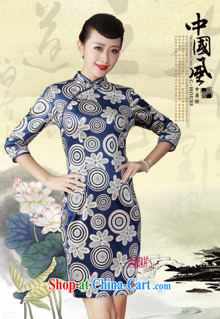 Autumn is stylish and improved cheongsam dress retro Daily Beauty graphics thin elegant gold velour MOM dress qipao ZXQP 0004 XXL pictures, price, brand platters! Elections are good character, the national distribution, so why buy now enjoy more preferential! Health