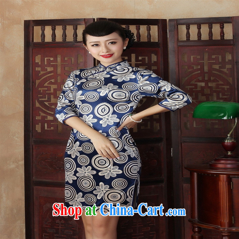 Autumn is stylish and improved cheongsam dress retro Daily Beauty graphics thin elegant gold velour MOM dress qipao ZXQP 0004 XXL, health concerns (Rvie .), and, on-line shopping