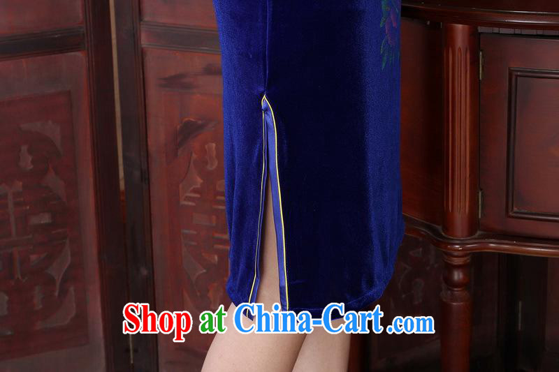 New autumn antique gold velour cheongsam elegant graphics thin beauty fashion ladies cuff in cheongsam dress wholesale SRZX 0014 XXL pictures, price, brand platters! Elections are good character, the national distribution, so why buy now enjoy more preferential! Health