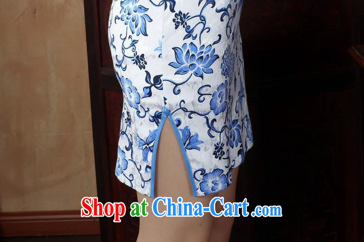 Wholesale everyday dresses 2014 new dresses summer dresses cheongsam dress beauty and stylish blue and white porcelain cheongsam THM 0040 XXL pictures, price, brand platters! Elections are good character, the national distribution, so why buy now enjoy more preferential! Health