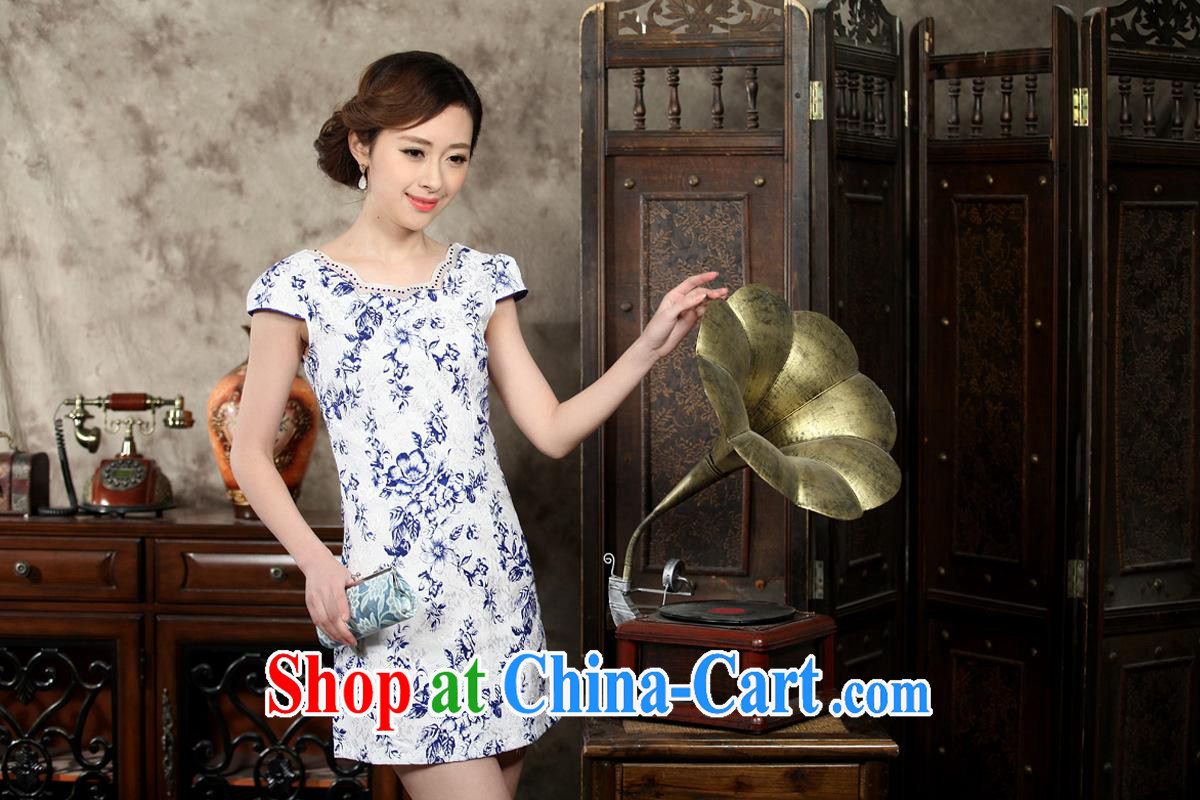 Wholesale new daily improved short retro dresses dresses jacquard cotton stamp elegant beauty is not the Lao 0008 THM XL pictures, price, brand platters! Elections are good character, the national distribution, so why buy now enjoy more preferential! Health