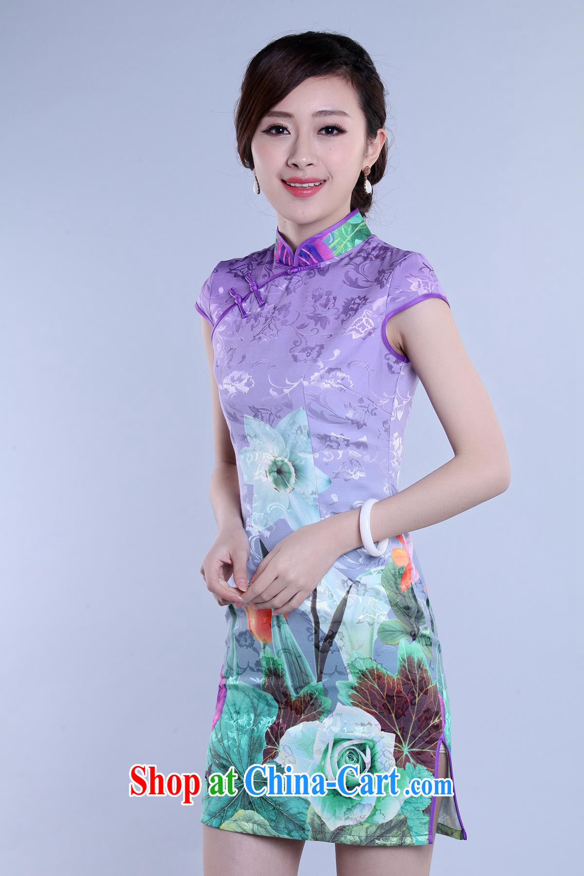 Wholesale new, improved day-short, Retro cheongsam dress jacquard cotton stamp beauty and elegant low-power's THM 0027 XXL pictures, price, brand platters! Elections are good character, the national distribution, so why buy now enjoy more preferential! Health