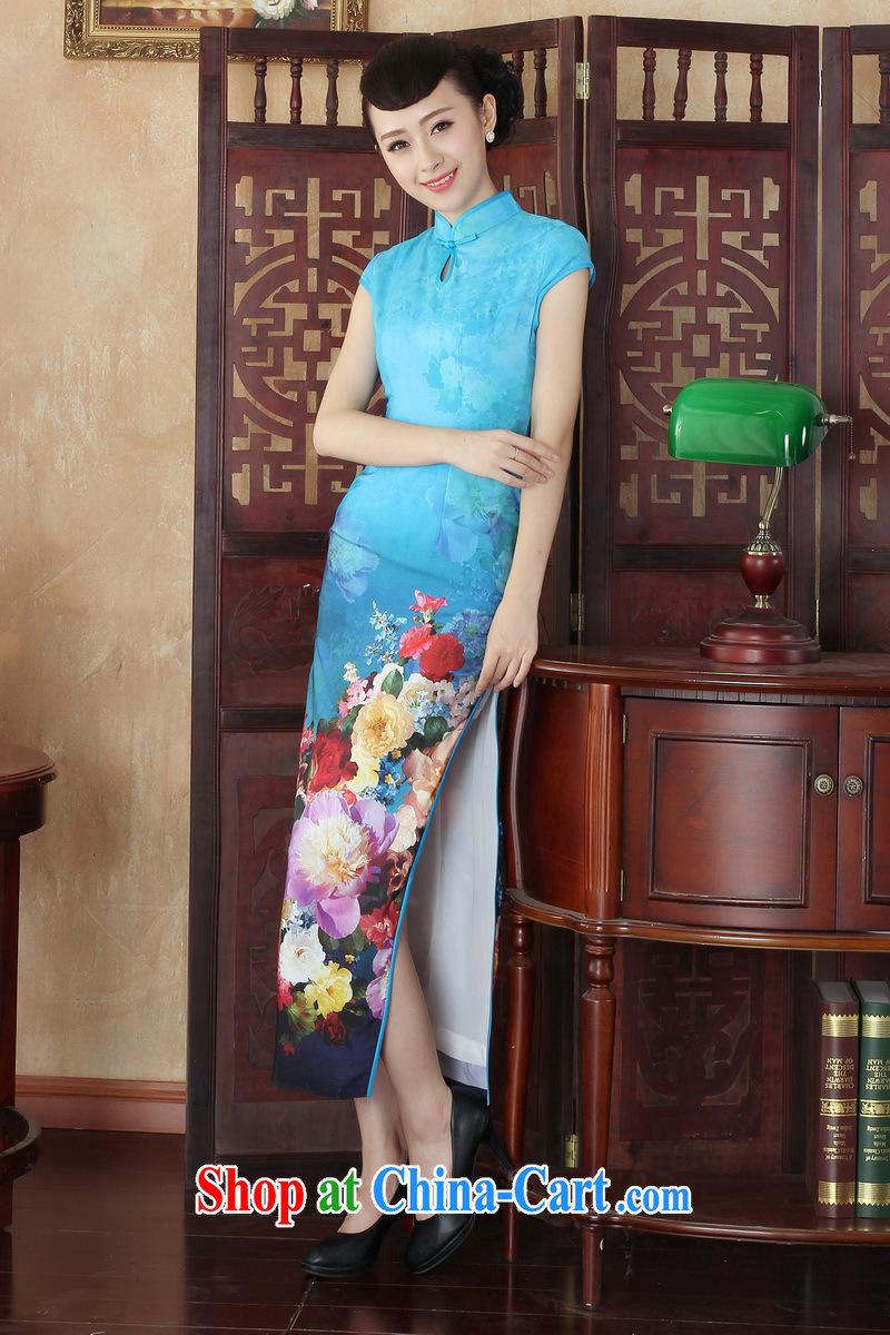 Early Autumn 2014 New Long cheongsam high on the truck, and the sepia tones, ceremonial stage debut dinner CQP XXL 001 pictures, price, brand platters! Elections are good character, the national distribution, so why buy now enjoy more preferential! Health