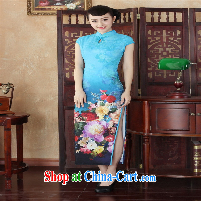 Early Autumn 2014 New Long cheongsam high on the truck, and the sepia tones, ceremonial stage debut dinner CQP XXL 001, health concerns (Rvie .), and, on-line shopping