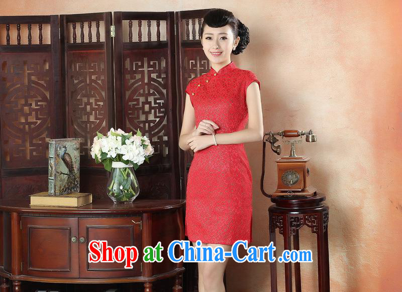 factory has been awarded red bride happy dress beauty simple and elegant lace cheongsam fashionable dresses LS 0012 XXL pictures, price, brand platters! Elections are good character, the national distribution, so why buy now enjoy more preferential! Health