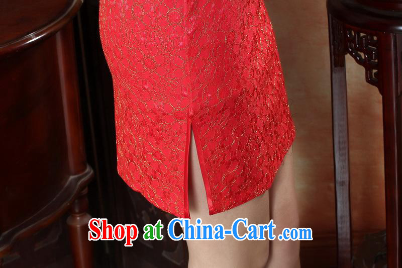 factory has been awarded red bride happy dress beauty simple and elegant lace cheongsam fashionable dresses LS 0012 XXL pictures, price, brand platters! Elections are good character, the national distribution, so why buy now enjoy more preferential! Health