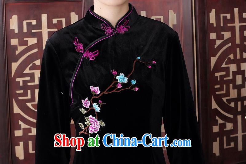 In 2014 cuff cheongsam dress style fall and winter season with improved Stylish retro large code Kim velvet dress MOM 0016 SRZX XXL pictures, price, brand platters! Elections are good character, the national distribution, so why buy now enjoy more preferential! Health