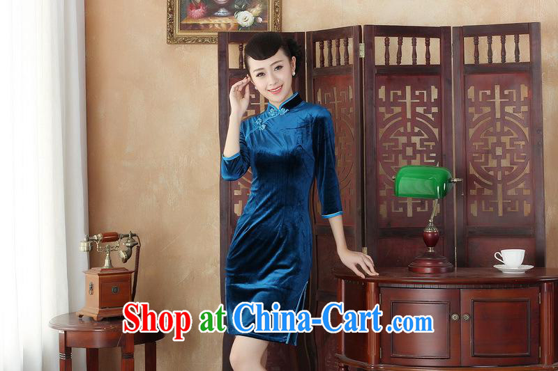 New daily and noble lady velvet cheongsam retro improved fashion, long-sleeved spring MOM dresses skirts SRZX 0004 XXL pictures, price, brand platters! Elections are good character, the national distribution, so why buy now enjoy more preferential! Health