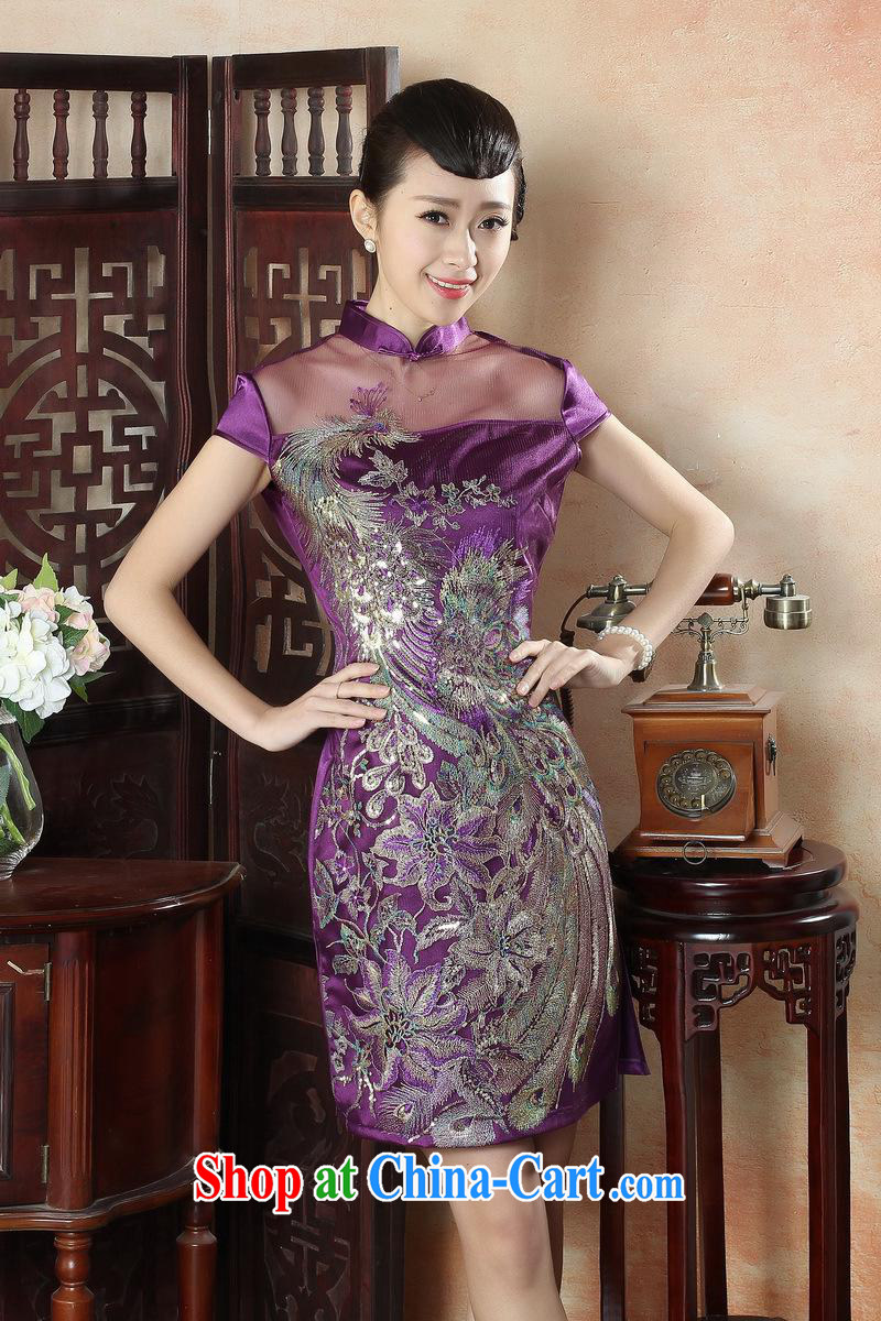 Red bridal wedding dresses wedding toast clothing, style lace short Phoenix embroidery cheongsam dress LS 0008 XXL pictures, price, brand platters! Elections are good character, the national distribution, so why buy now enjoy more preferential! Health