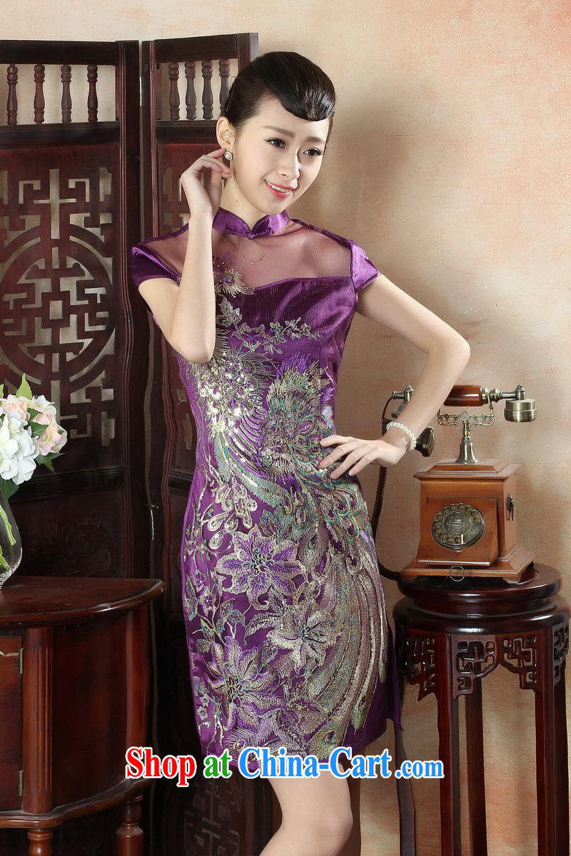 Red bridal wedding dresses wedding toast clothing, style lace short Phoenix embroidery cheongsam dress LS 0008 XXL pictures, price, brand platters! Elections are good character, the national distribution, so why buy now enjoy more preferential! Health