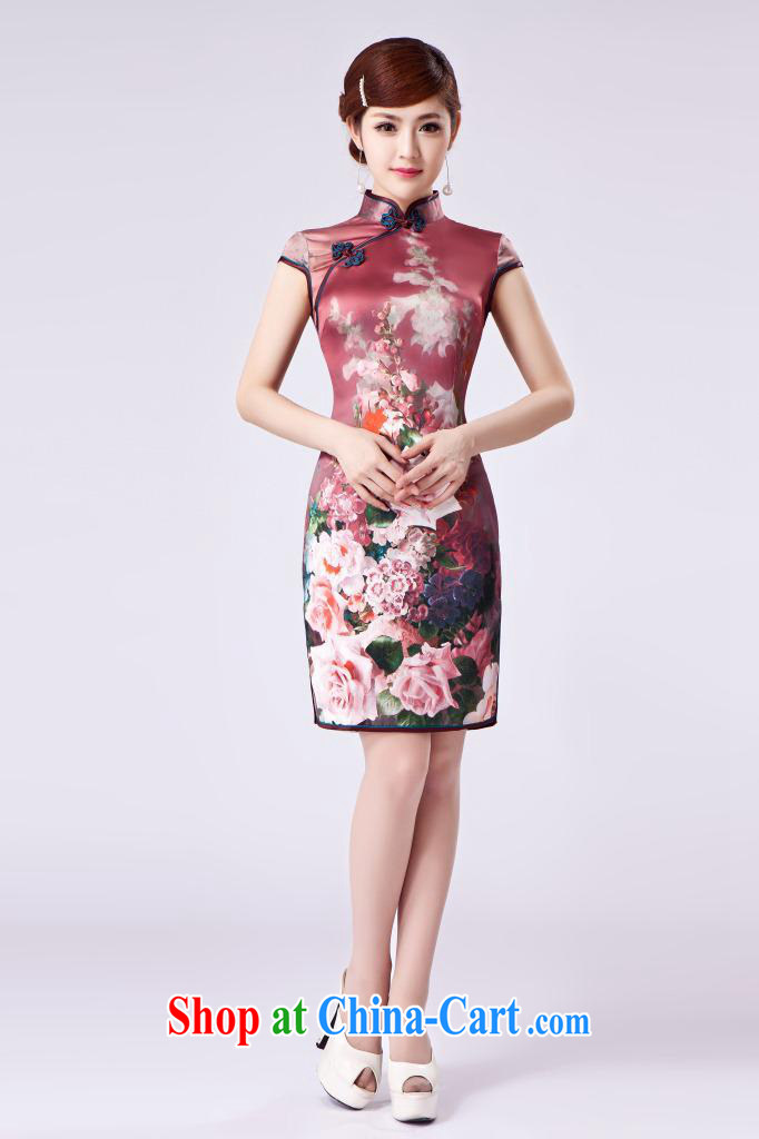 Wholesale new, improved day-short, Retro cheongsam dress silk floral beauty and elegant open's classic 0028 FZS XXL pictures, price, brand platters! Elections are good character, the national distribution, so why buy now enjoy more preferential! Health